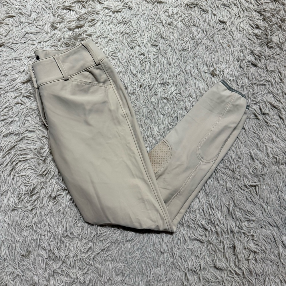 Women’s Size 26L Tan Pikeur Knee Patch Horseback Riding Breeches. Good Condition